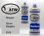Preview: Nissan, Silver Metallic, KV8: 400ml Sprühdose + 400ml Klarlack - Set, von ATW Autoteile West.